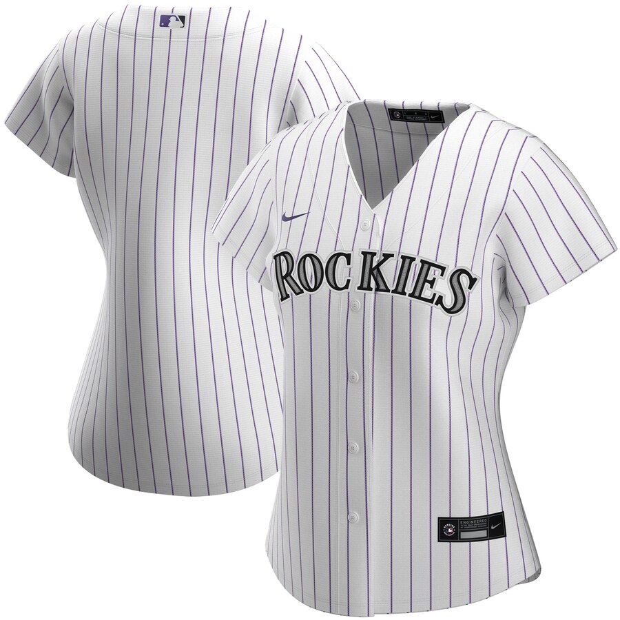 Custom Colorado Rockies Nike Women Home 2020 MLB Team Jersey White->women mlb jersey->Women Jersey